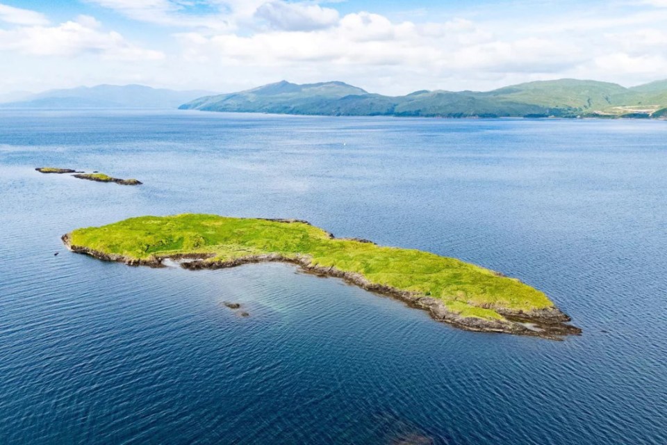 Eilean Loch Oscair island, pictured, is up for sale for just £125,000