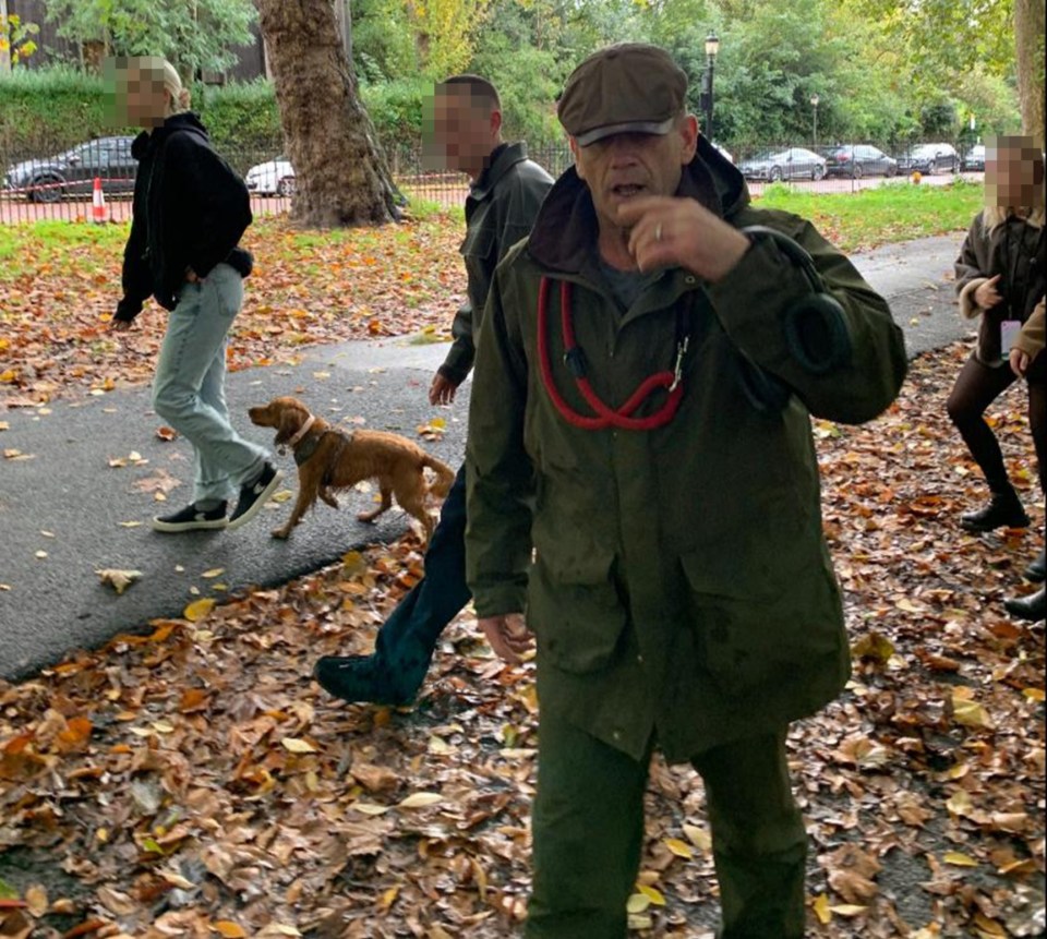 TV star Maslen was pictured at the scene in London's Regent's Park