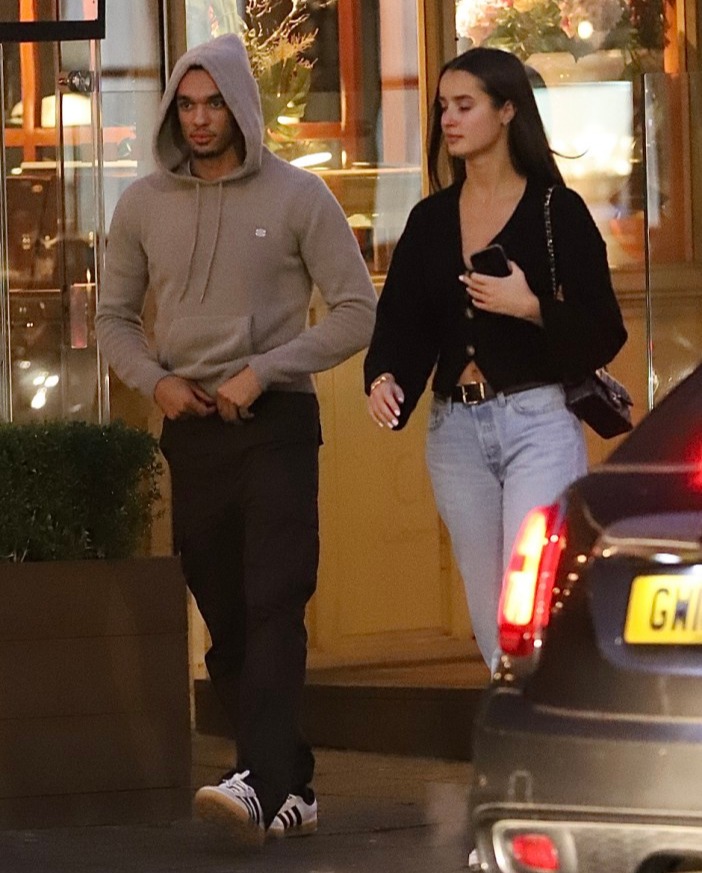 Liverpool star Trent Alexander-Arnold and Estelle Cibo in Hale, Cheshire