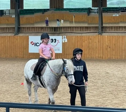 A day at Saddle U! in Warwickshire allowed each child to groom and ride a pony