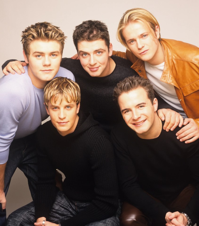 Westlife Brian McFadden, Nicky Byrne, Kian Egan, Mark Feehily and Shane Filan