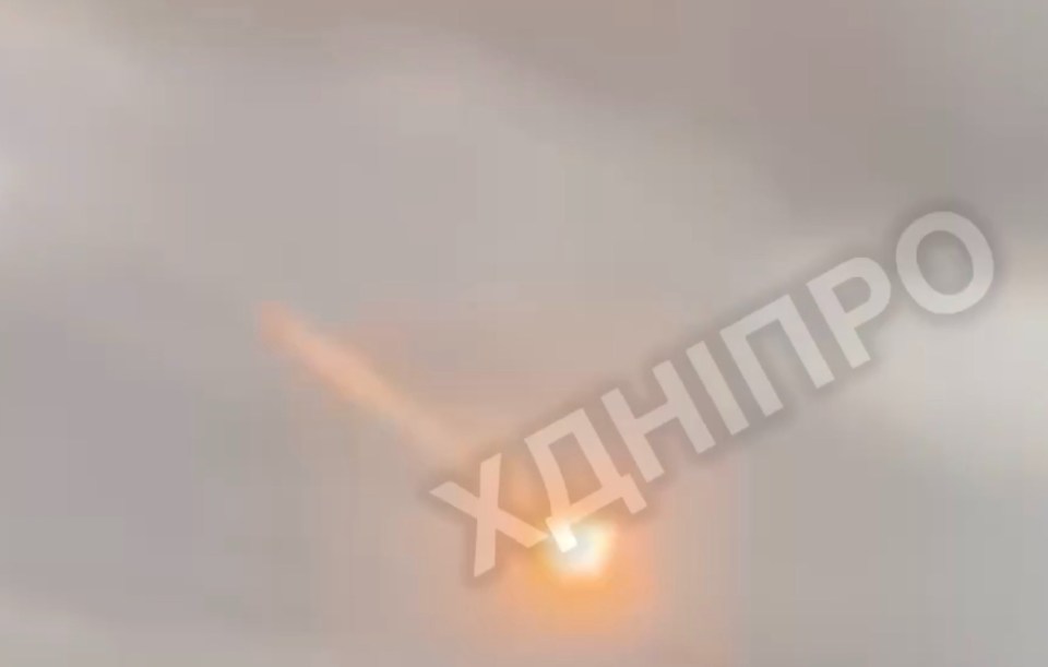 Footage of one of the missiles fired by Russia today