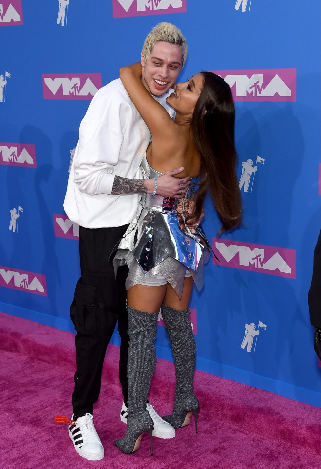 Pete Davidson and Ariana Grande attend the 2018 MTV Video Music Awards at Radio City Music Hall