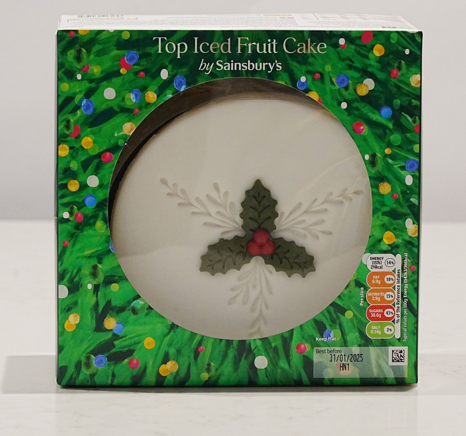 Sainsbury's came out on top again with their iced Christmas cake