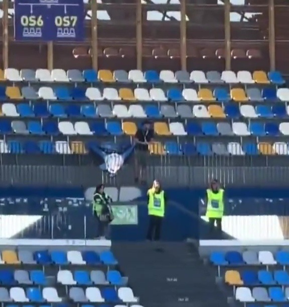 Scottish fan Steven was the only Atalanta fan in the away end for their game against Napoli