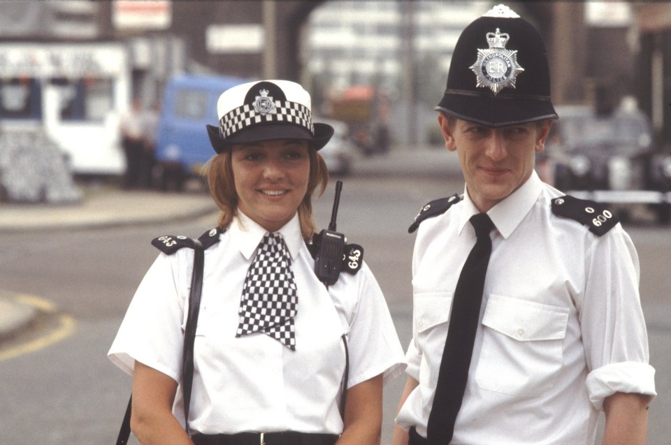 Trudie in The Bill as June Ackland with Jim Carver (Mark Wingett)