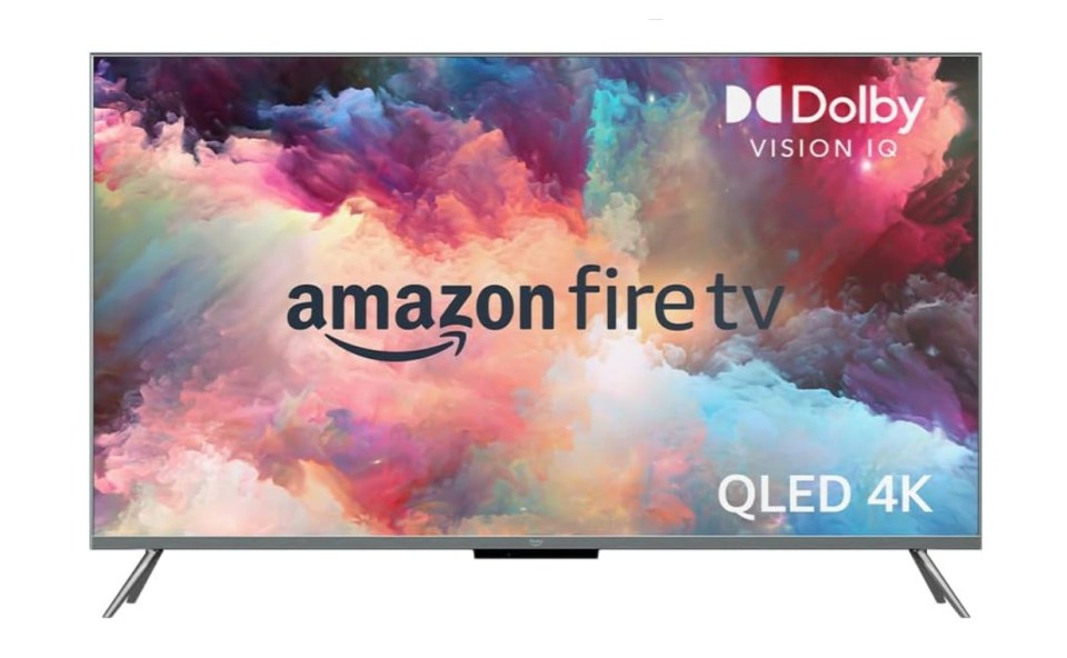 an amazon fire tv with dolby vision iq and qled 4k