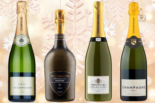 four bottles of champagne including valdobbiadene and premier cru