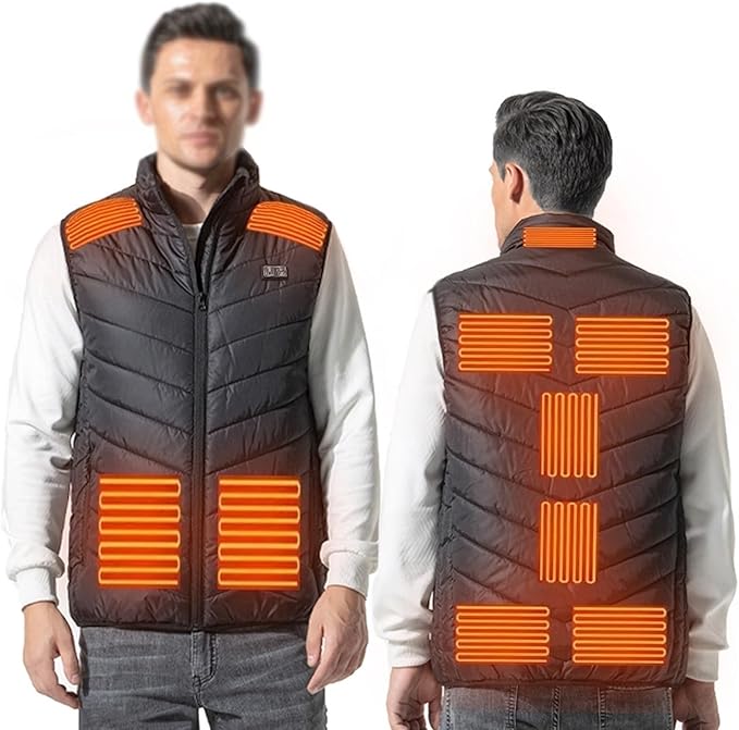 This heated electric gilet charges via a USB, just like a mobile phone