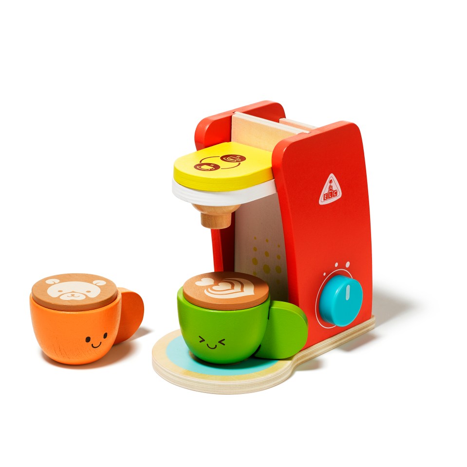 a toy coffee maker made by a company called brew