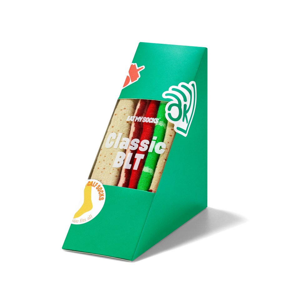 a green box that says classic blt on it