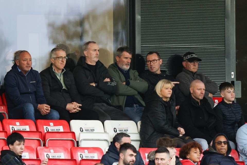 Salford co-director Roy Keane attended Hurst's last game in charge