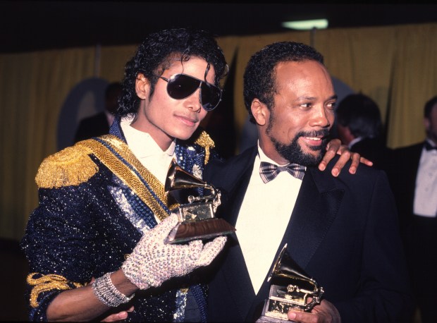 Michael Jackson 1994 Grammy awards with Quincy Jones (Photo by Chris Walter/WireImage)