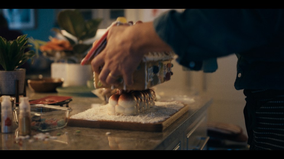 The Christmas desert was hidden underneath a gingerbread house