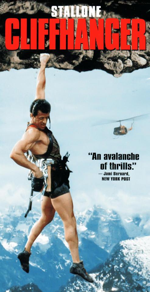 Sly Stallone in the 1993 classic climbing flick