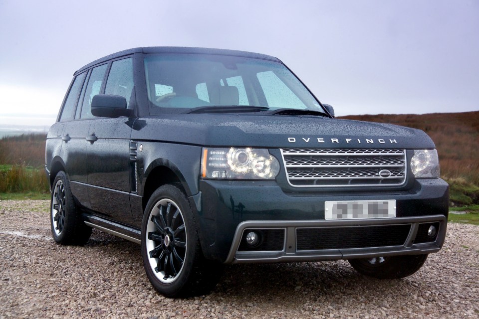 A souped-up Range Rover Overfinch was found outside Aaron's home