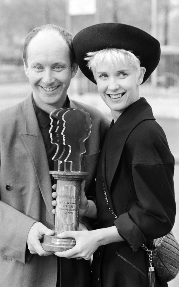 The hairdresser alongside presenter Paula Yates in 1986