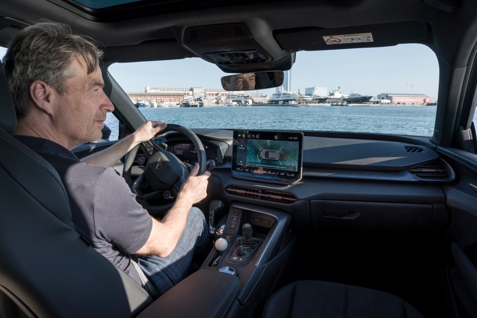 Rob at the controls of the floating motor