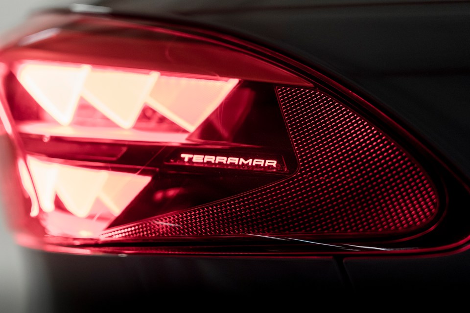 You won’t see the name Terramar on this car – unless I tell you where to look... okay, hidden in the tail lights