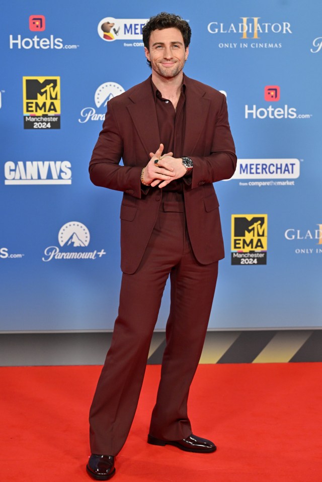 Hollywood actor Aaron Taylor-Johnson also walked the red carpet in a suave suit