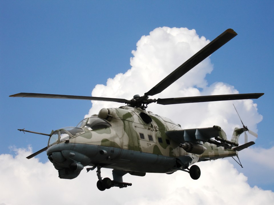 Russian military helicopter Mi-24V (stock picture)