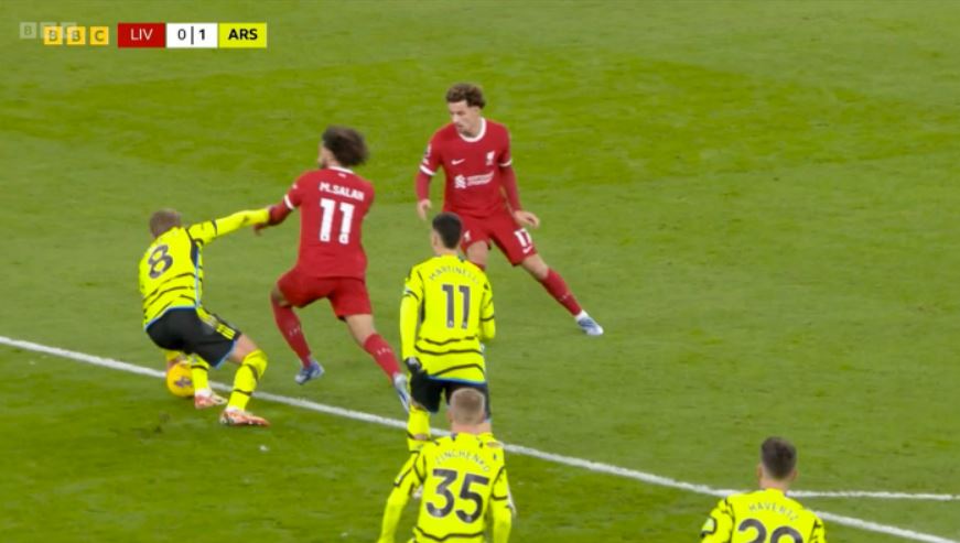 Liverpool were denied a penalty last season when Martin Odegaard handled the ball inside the box