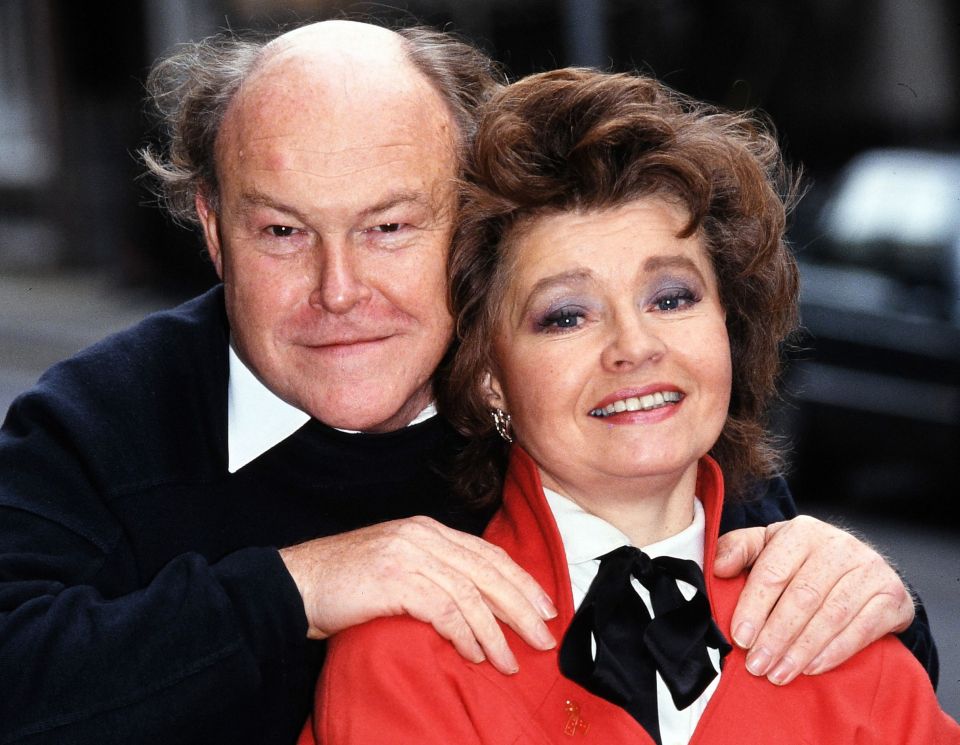 The actress is seen here with her beloved late husband Timothy West