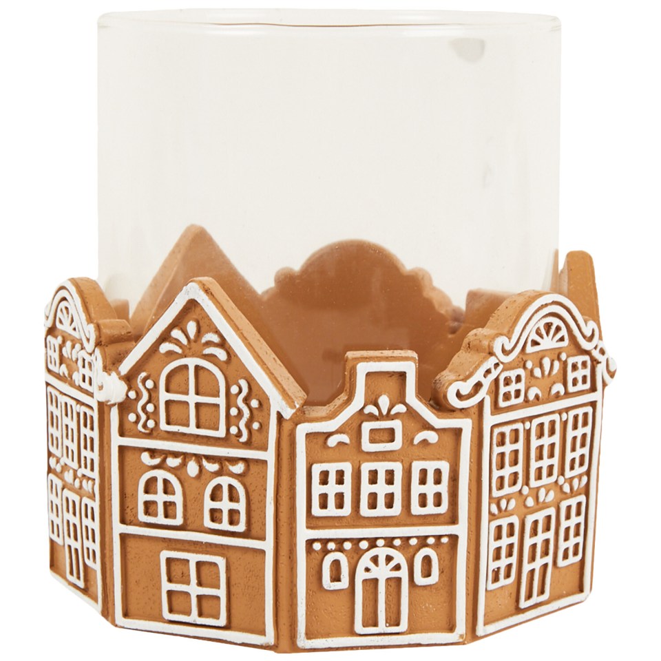 Save £2 on this gingerbread house candle holder at The Range