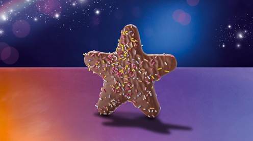 A star-shaped gingerbread biscuit is among the new Christmas additions