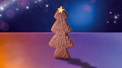 A Christmas tree-shaped gingerbread biscuit will also be on sale