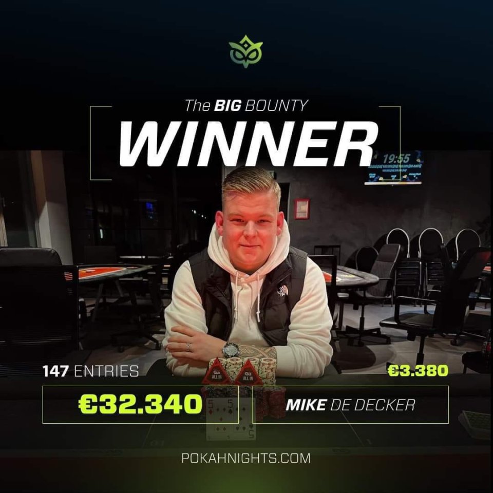 the big bounty winner is mike de decker