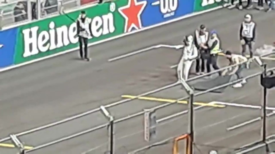 Brad Pitt was spotted 'fainting' at the Las Vegas GP