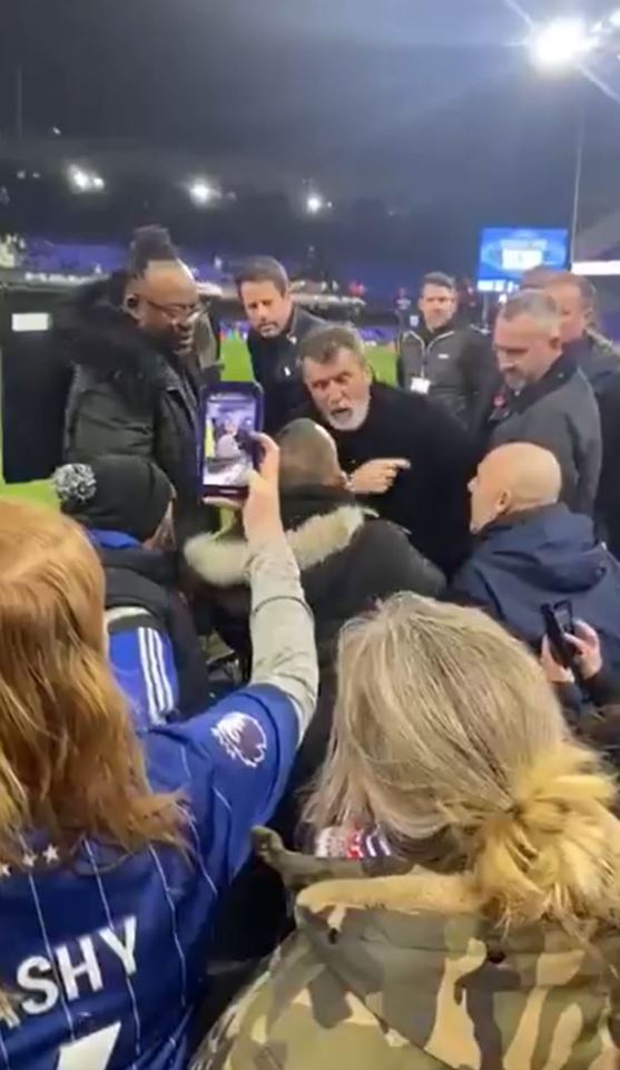 Roy Keane got into an altercation with a fan following Man Utd's 1-1 draw with Ipswich