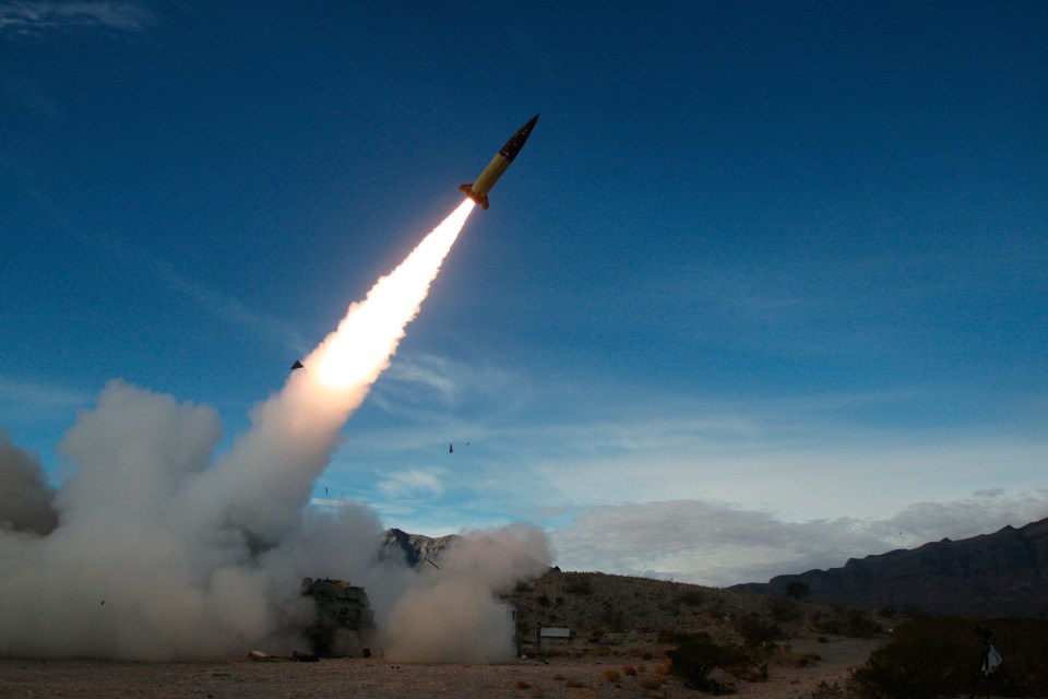 A US army live fire testing of early versions of the Army Tactical Missile System at White Sands Missile Range, in 2021