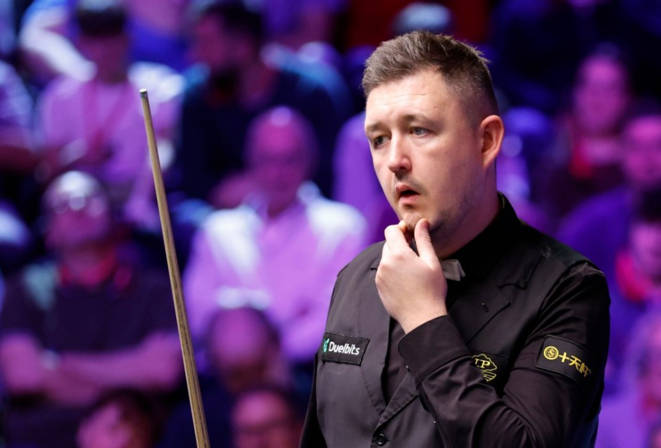 Kyren Wilson in action against Judd Trump on day eight of the Victorian Plumbing UK Championship Snooker Championship at the York Barbican. Picture date: Saturday November 30, 2024. PA Photo. See PA story SNOOKER York. Photo credit should read: Nigel French/PA Wire. RESTRICTIONS: Use subject to restrictions. Editorial use only, no commercial use without prior consent from rights holder.