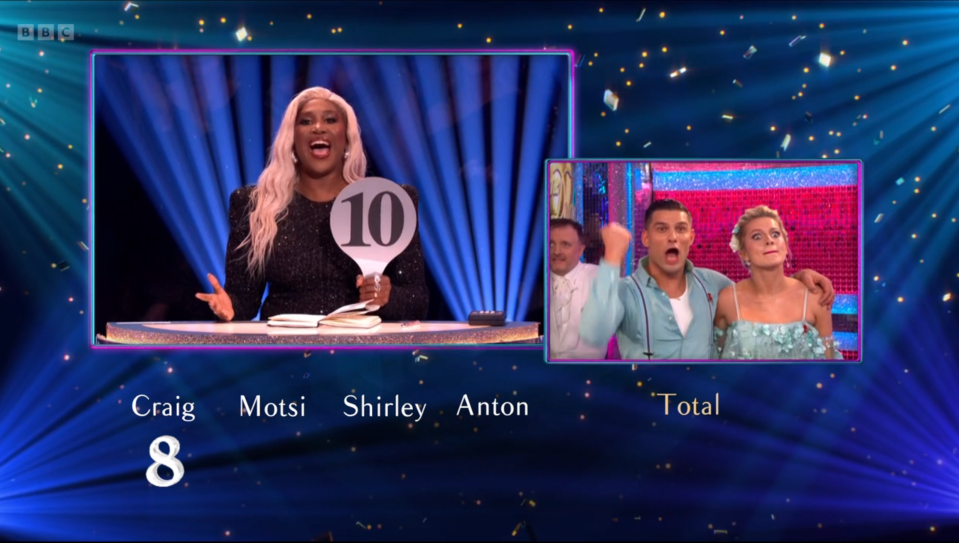 Motsi Mabuse also gave the highest score