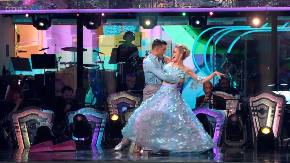 The duo performed the Quickstep on Strictly Come Dancing