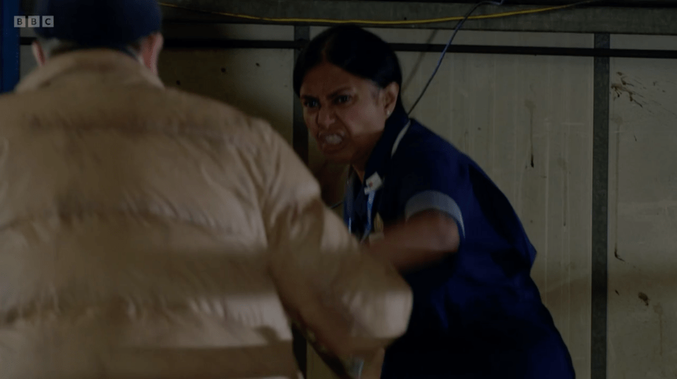 Midwife Ruhma had an action-packed final episode fighting off an abusive conspiracy theory nut