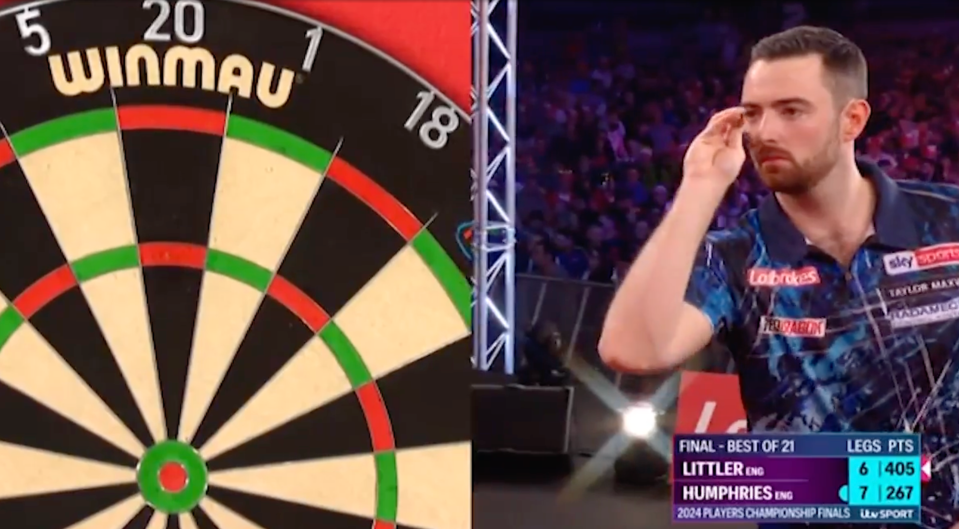 Fans were whistling as Humphries stepped up to the oche