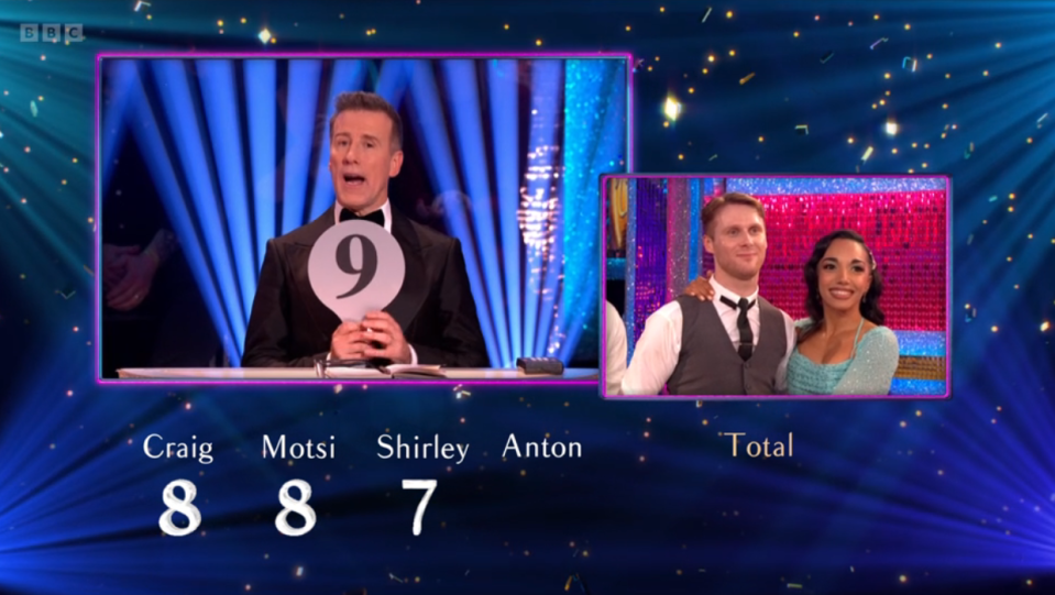 Despite his comments, Anton gave Jamie the highest score