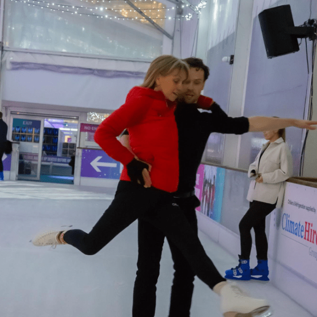 Michaela Strachan has been spotted practising her moved ahead of Dancing on Ice