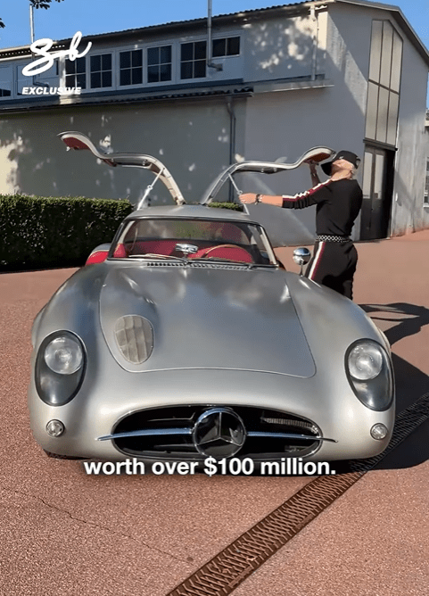 a silver mercedes is worth over $ 100 million