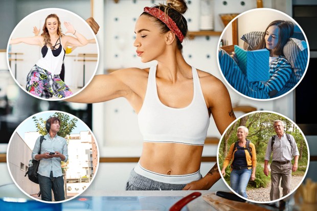 a woman in a white tank top is surrounded by other people