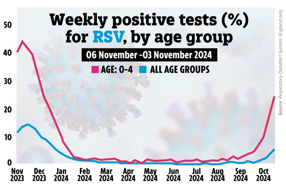 RSV - which can cause serious lung infections - is on the rise in very young children