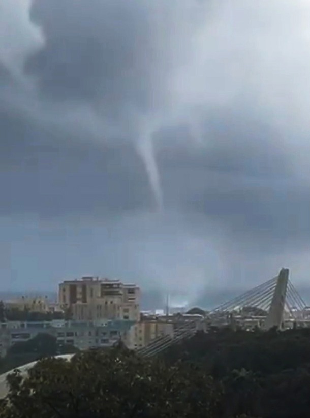 A tornado was seen heading towards Marbella