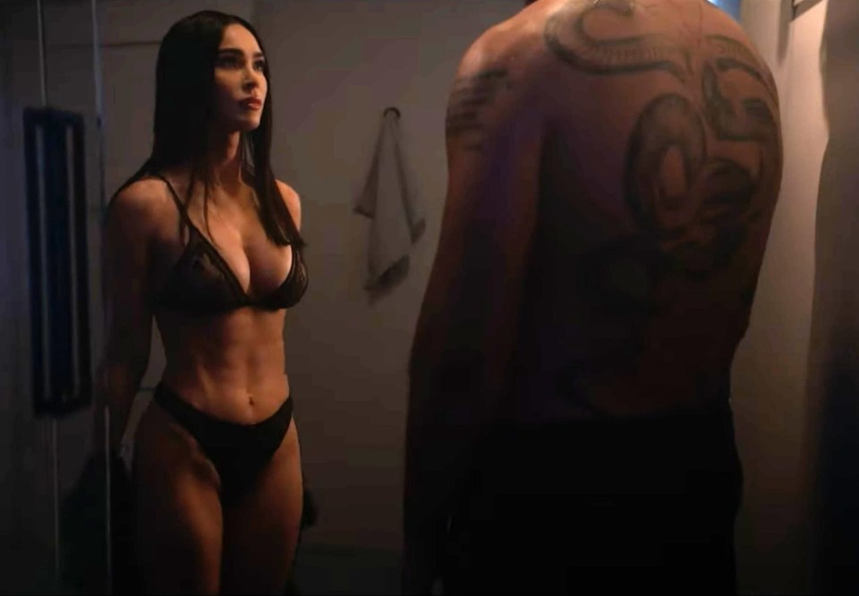 Megan stars as a sexy evil robot in her new film