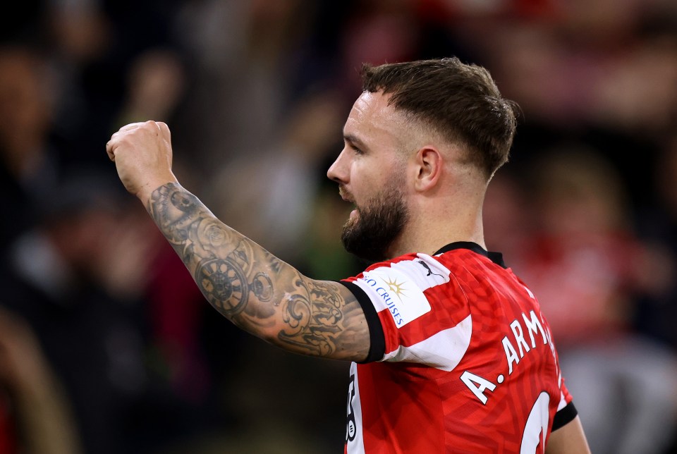 Adam Armstrong scored his first goal of the season