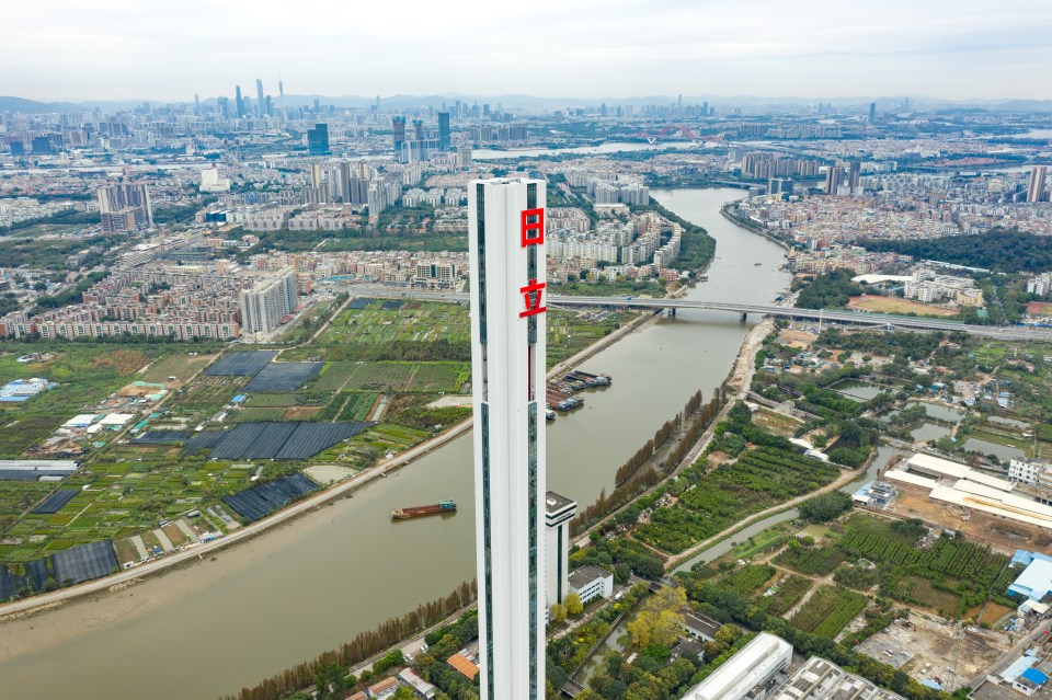 The building is known to be the world's tallest elevator test tower