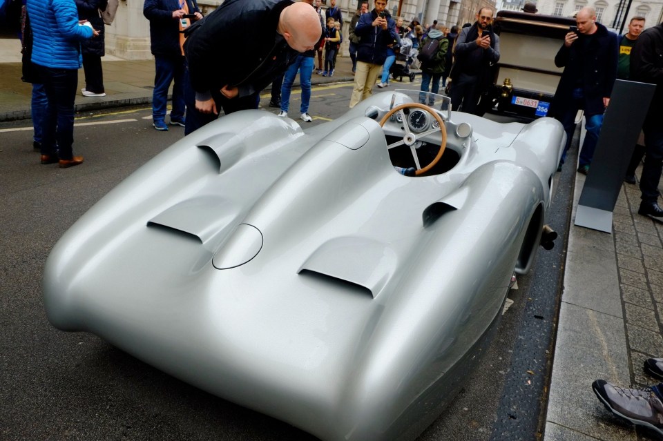 Rare cars included this Mercedes W196