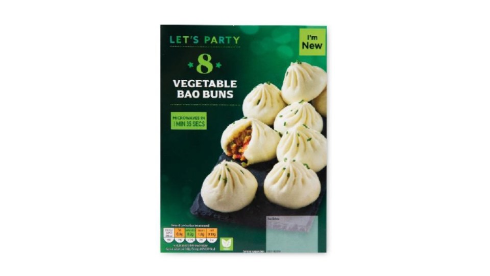 a box of let 's party 8 vegetable bao buns